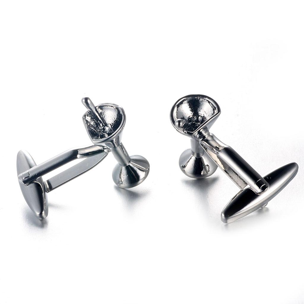 Cufflinks Silver Set - أزرار أكمام للرجال من النحاس والفضة