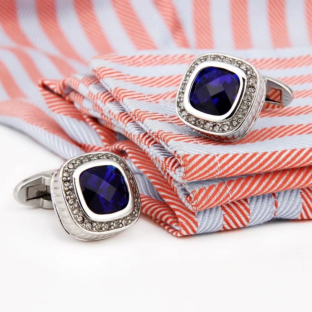 Cufflinks Silver Set - أزرار أكمام للرجال الفاخرة عالية الجودة