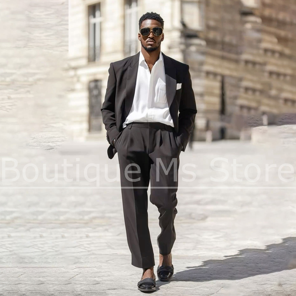 Men'S Formal Evening Wear - بدلة رجالية بنية داكنة من قطعتين