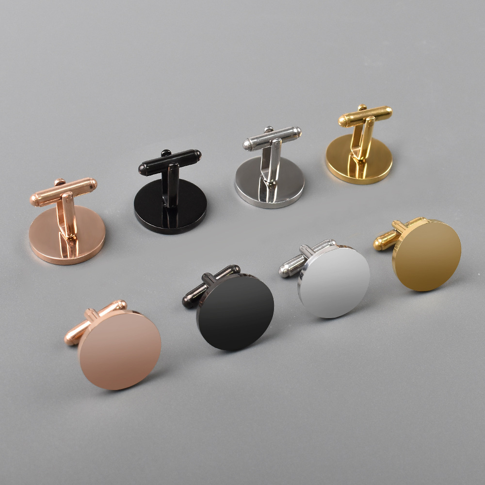 Cufflinks Silver Set - طقم من قطعتين: أزرار أكمام رجالية