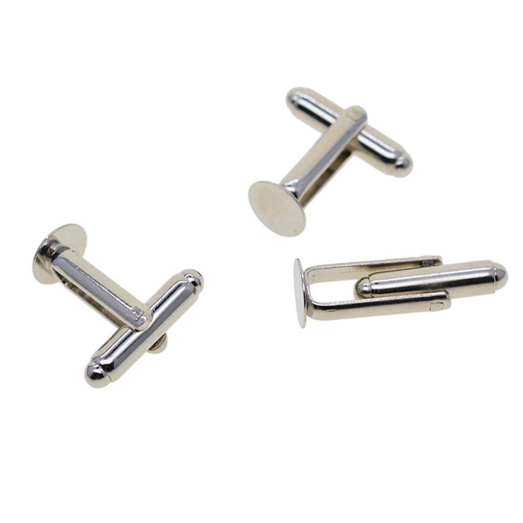 Cufflinks Silver Set - أزرار أكمام 8 مم من النحاس