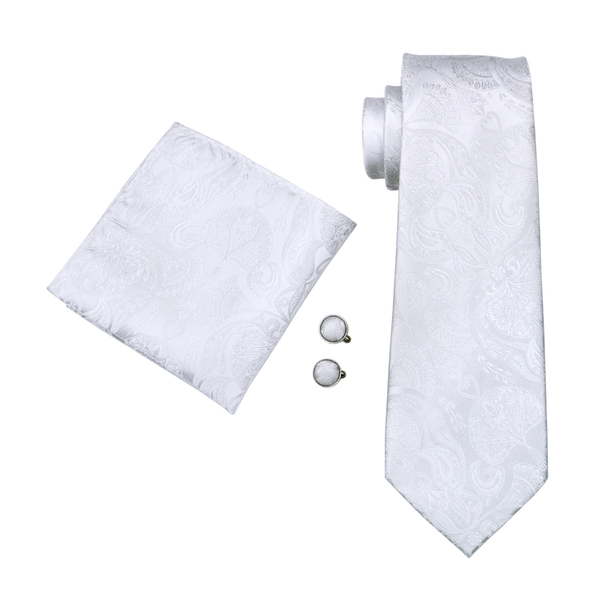 FA-393 الرجال التعادل الأبيض ب - مراجعة Cufflinks Silver Set وسعره