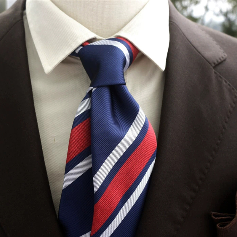 جديد عصري البحرية براون ربطات  - مراجعة Men Formal Wear With Tie وسعره
