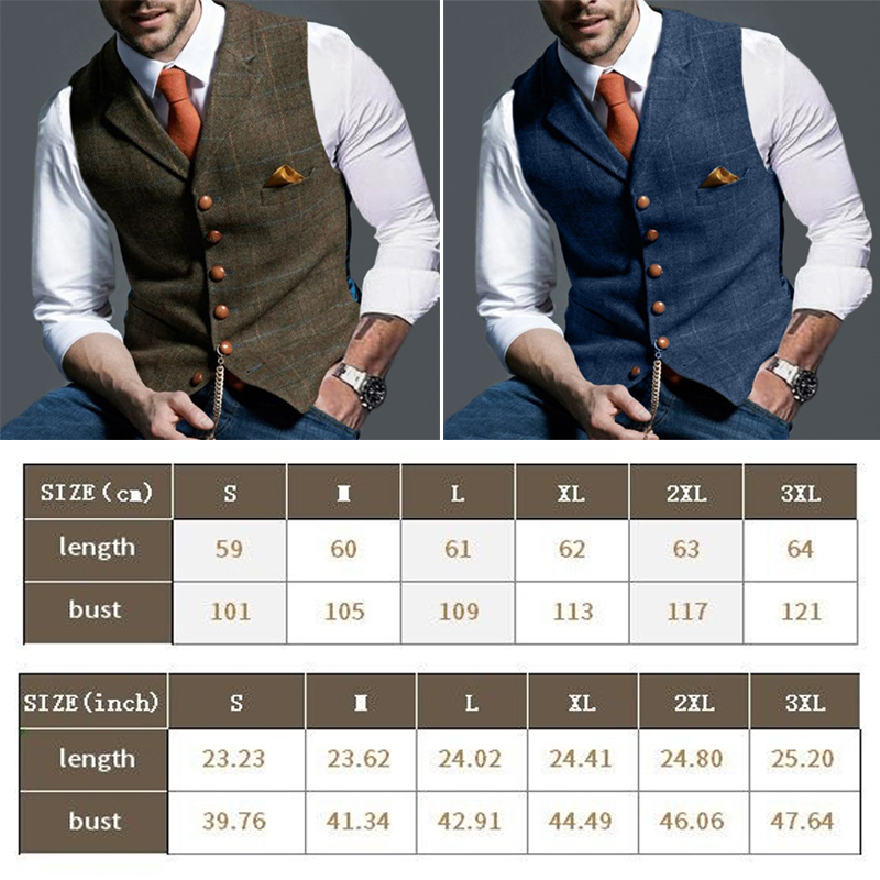 سترات رجالية عصرية ذات طية صدر - مراجعة Men Formal Wear Vest وسعره