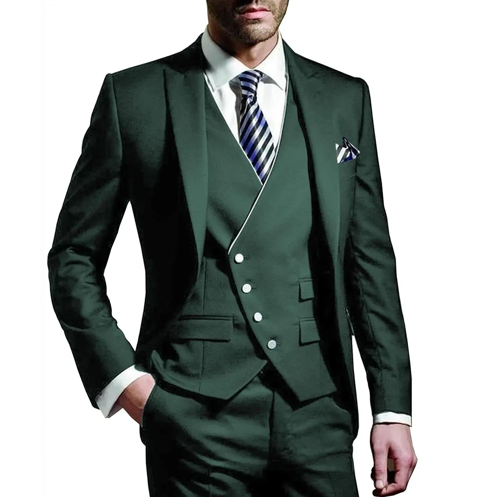 بدلة رجالية خضراء عسكرية من 3  - مراجعة Men'S Formal Evening Wear وسعره
