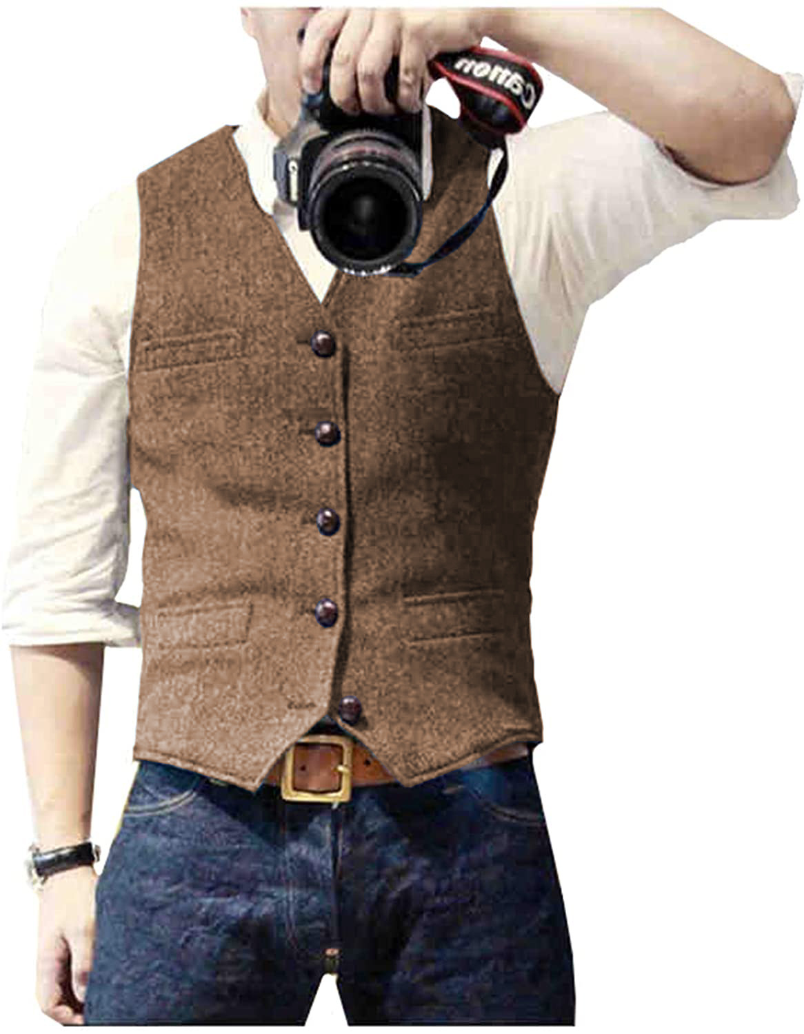 صدرية بدلة رجالية بياقة على شك - مراجعة Men Formal Wear Vest وسعره