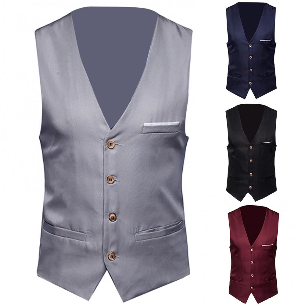 سترات رجالية بقصة ضيقة ، صدرية - مراجعة Men Formal Wear Vest وسعره