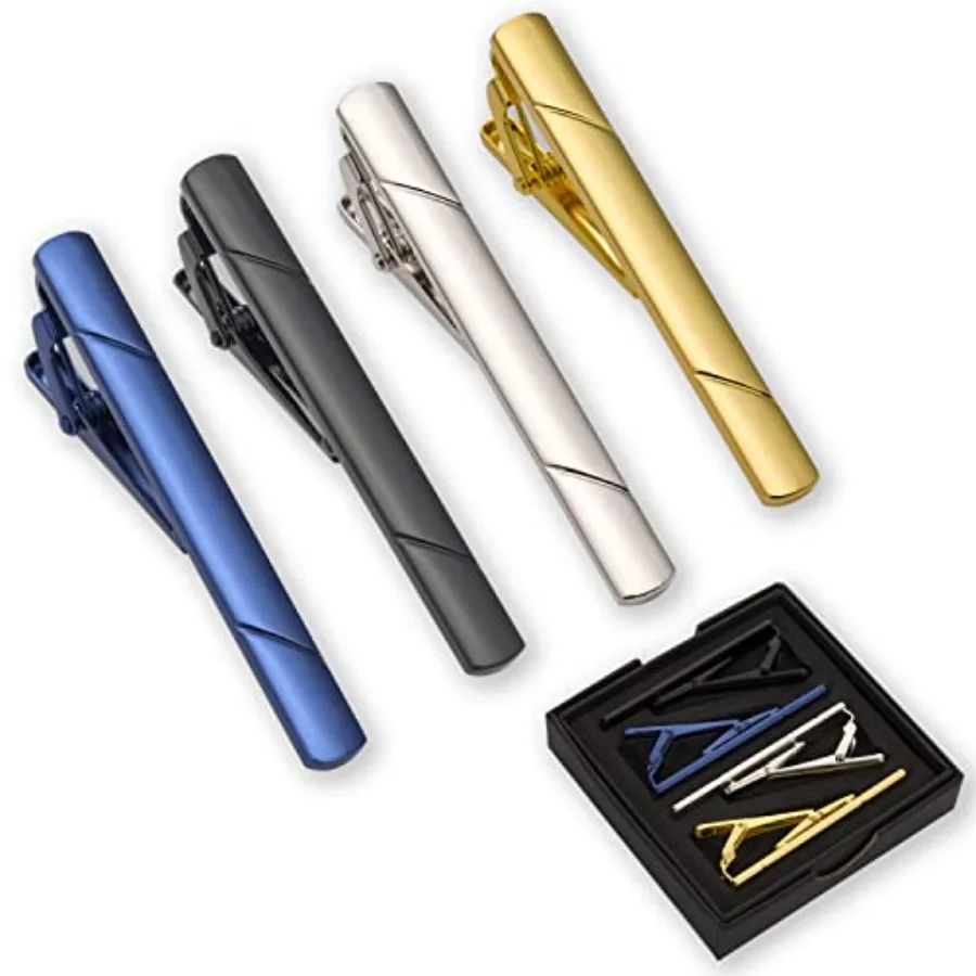 4 قطع مشابك ربطة عنق للرجال مع - مراجعة Tie Bar Clip وسعره